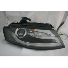 AUDI A4 B8 09-12 Black Projector Head Lamp w Bar